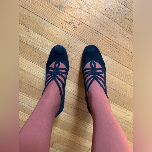 Vintage Emilio Pucci Black Suede Ankle Boots - Size 37.5 - Picture 2 of 8